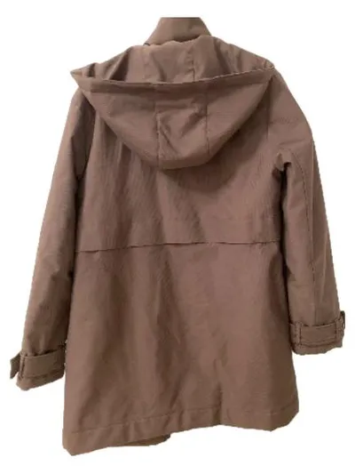 Ecoalf Damen Parka Jacke Gr. S Beige Outdoor Kapuze Nachhaltig