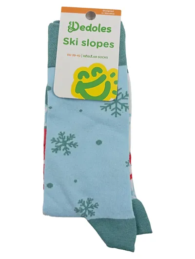 Dedoles Ski Slopes Socken Strümpfe Türkis Größe 39-42 Baumwolle