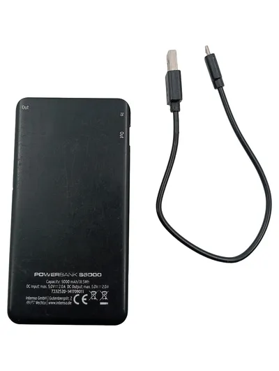 Intenso Powerbank S5000 5000mAh USB Schwarz inkl. Kabel