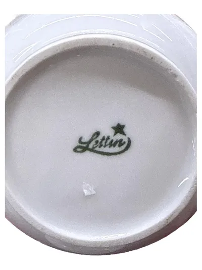 Lettin Kaffeekanne Teekanne Porzellan Weiß Goldrand Klassisch 13cm