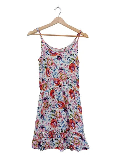 Sublevel Damen Sommerkleid Blumenmuster Gr. S-M Viskose Trägerkleid
