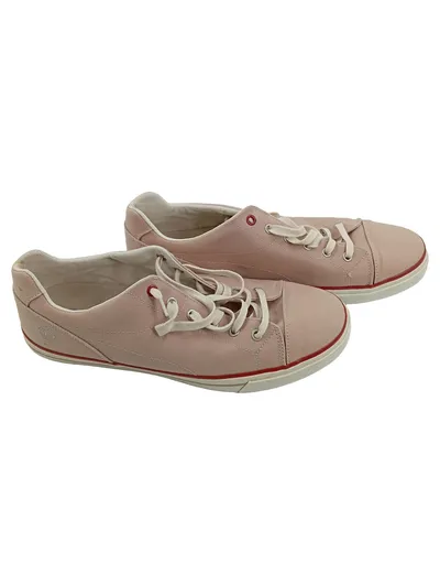 Timberland Sneaker Low Herren Gr. 46 Rosa Canvas Leinenschuh Casual