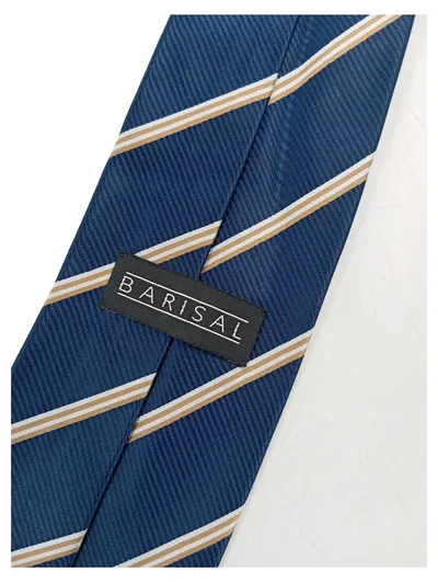 Barisal Krawatte Herren Blau Gestreift Business 150cm Polyester
