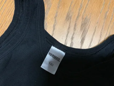 HERMKO Kinder Unterhemd Trägerhemd Schwarz Gr. 140 Bio-Baumwolle Basic