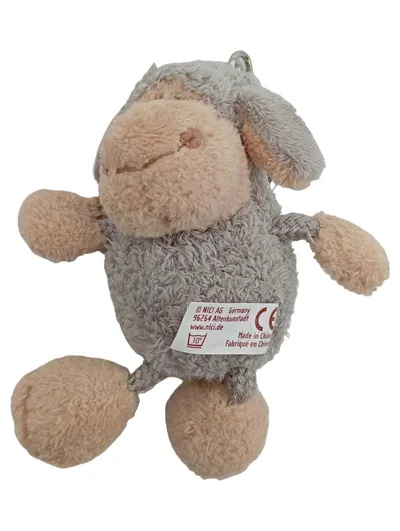 NICI Schaf Plüsch Schlüsselanhänger Kuscheltier Anhänger Grau 10cm