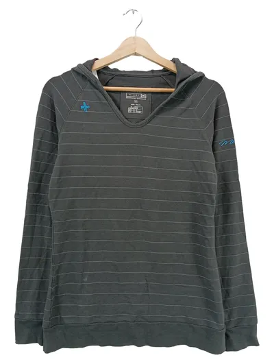 Millet Damen Kapuzenpullover Hoodie Gr. M Grau Gestreift Outdoor