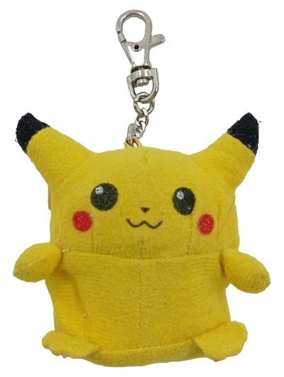 Hasbro Pokémon Pikachu Schlüsselanhänger Plüschfigur Gelb Retro