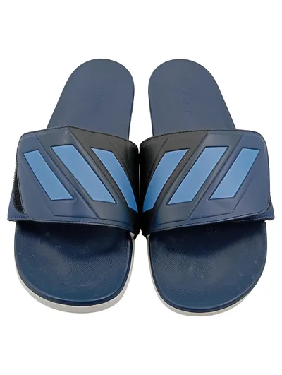 Adidas Herren Badeschuhe Slides Blau Größe 43 Sportlich Klettverschluss