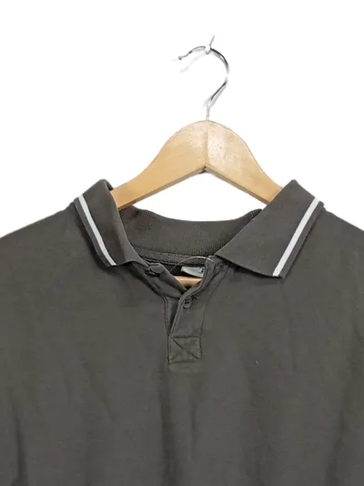 Southern Territory Poloshirt Herren Gr. M 50 Grau Kurzarm Casual
