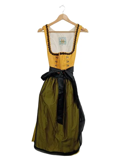 Wenger Austrian Style Dirndl Trachtenkleid Damen Gelb Gr. 38 Festlich