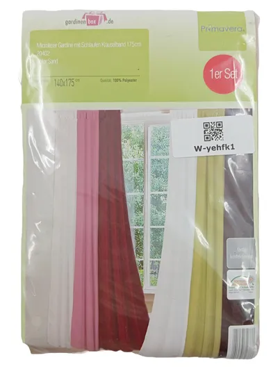Primavera Microfaser Gardine Vorhang Schlaufen Kräuselband 140x175 cm Beige