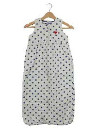 ALANA Baby Schlafsack 100 cm 1 TOG Punkte Herz Weiß Blau Baumwolle 1