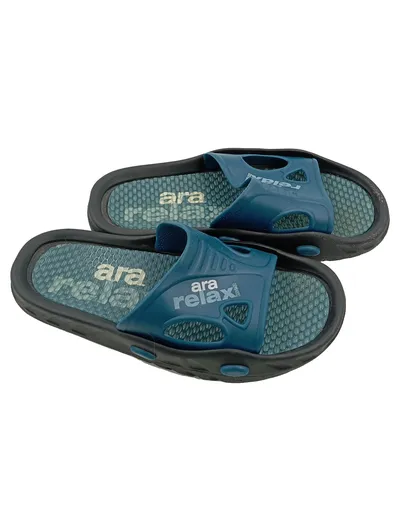 ara relax men Herren Badeschuhe Pantoletten Gr. 43 Blau Kunststoff