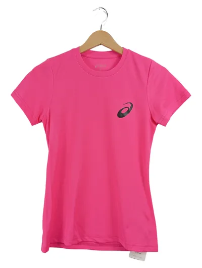 ASICS Damen Sport Shirt Laufshirt Pink Gr. S Kurzarm Funktionsshirt