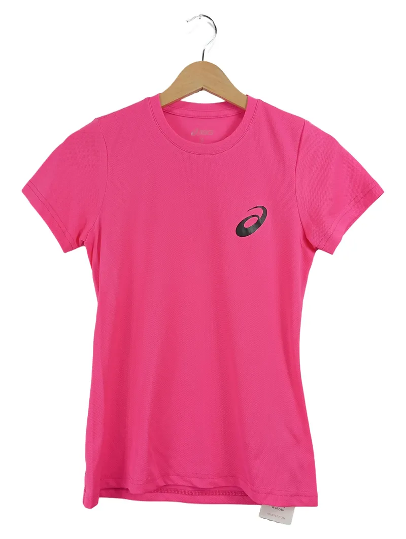 ASICS Damen Sport Shirt Laufshirt Pink Gr. S Kurzarm Funktionsshirt 1