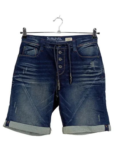 Sublevel Herren Jeans Shorts Kurze Hose Blau W29 Gr. 46 S Casual
