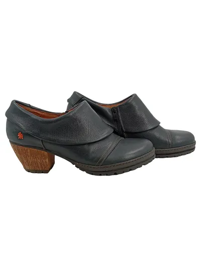 ARTA Damen Stiefeletten Leder Blockabsatz Schwarz Gr. 42