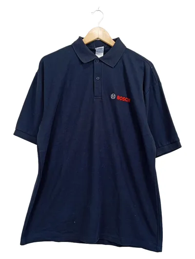 Russell Herren Poloshirt Bosch Logo Blau Gr. 52/XL Kurzarm Berufskleidung