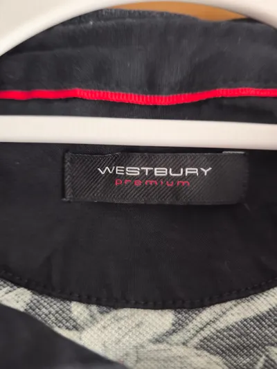 Westbury Herren Poloshirt Blau Blumenmuster Gr. S Casual Kurzarm