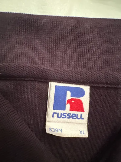 Russell Herren Poloshirt Gr. 52;XL Blau Bosch Logo Stickerei Kurzarm