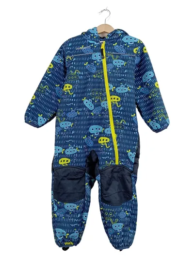 OUTBURST Kinder Schneeanzug Overall Blau Gr. 104 U-Boot Muster