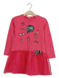 Coccodrillo Mädchen Freizeitkleid Pink Gr. 104 Tüllrock Casual 1