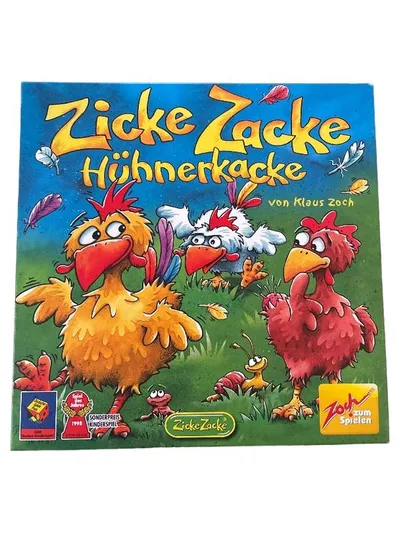 Zicke Zacke Hühnerkacke Zoch Brettspiel Kinderspiel Klaus Zoch Holzfiguren