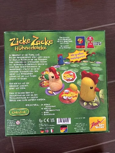 Zicke Zacke Hühnerkacke Zoch Brettspiel Kinderspiel Klaus Zoch Holzfiguren