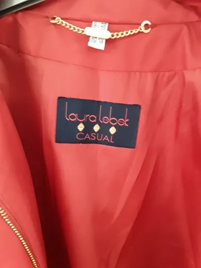 Laura Lebek Damen Jacke Sweatjacke Rot Gr. 44 XXL Casual