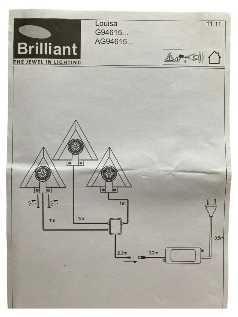 Brilliant Louisa G94615 LED Einbauleuchten Set Glas Silber 3x0, 6W 1