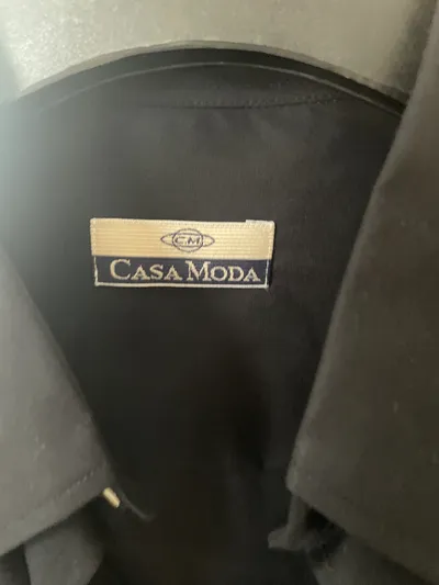CASAMODA Herren Business Hemd Langarm Schwarz Gr. 40 Baumwolle