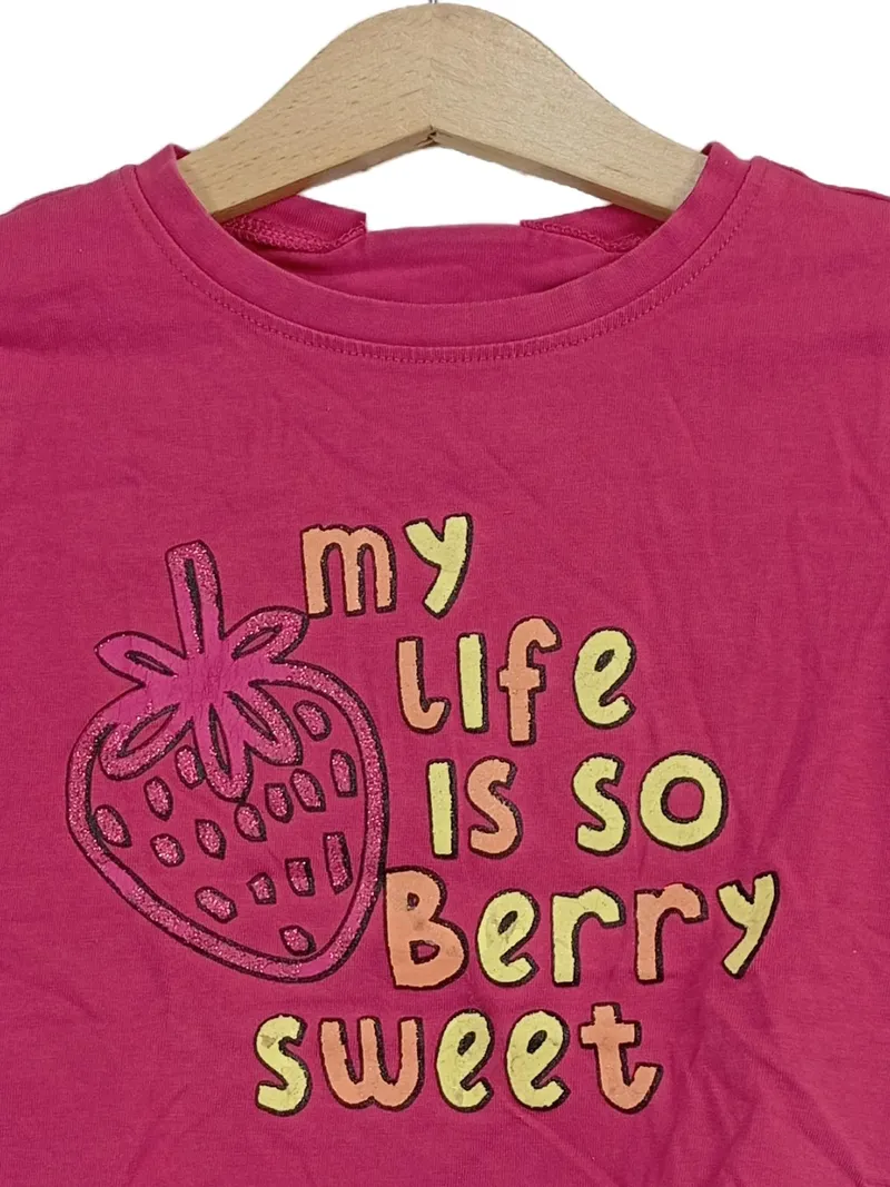 Coccodrillo Mädchen T-Shirt Gr. 110 Pink Kurzarm Berry Sweet Casual 3