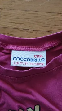 Coccodrillo Mädchen T-Shirt Gr. 110 Pink Kurzarm Berry Sweet Casual 4