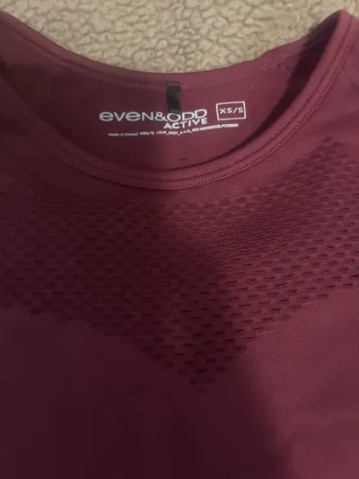 Even&Odd Active Crop Langarmshirt Damen XS/S Bordeaux Rot Sportshirt