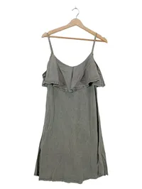 Costes Damen Sommerkleid Rüschen Oliv Gr. M Lyocell Boho 1