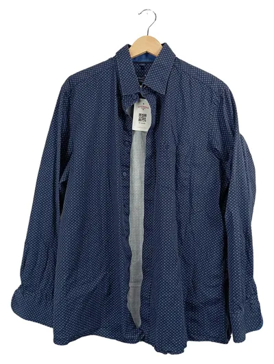 CASAMODA Herren Business Hemd Comfort Fit Gr. 41/42 L Blau Gepunktet
