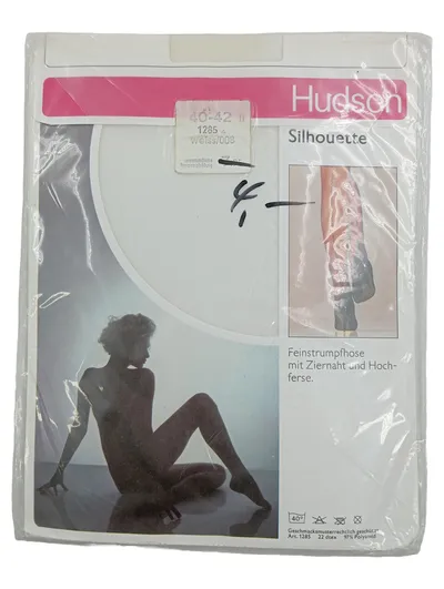 Hudson Romanze Damen Strumpfhose Weiß Gr. 40-42 Klassisch