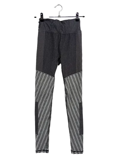 Reebok Damen Leggings Sport Fitness Hose gemustert Schwarz Gr. XS
