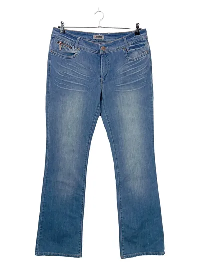 4WARDS Damen Jeans Bootcut Gr. 44 Blau Denim Stretch Hose