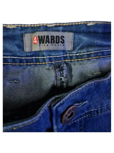 4WARDS Damen Jeans Bootcut Gr. 44 Blau Denim Stretch Hose