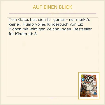 Tom Gates: Ich bin so was von genial (aber keiner merkt's) Liz Pichon