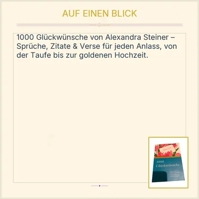 1000 Glückwünsche Alexandra Steiner humboldt Sprüche Zitate Verse Geschenkbuch