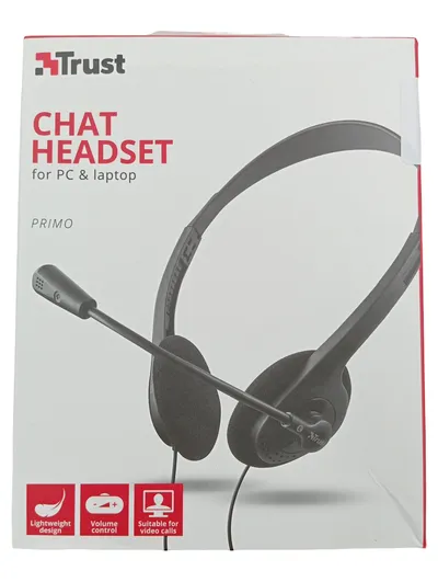Trust Primo Chat Headset PC Laptop Mikrofon Kabel 3.5mm Klinke Schwarz