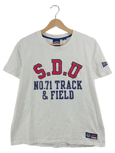 Superdry Damen T-Shirt SDU No.71 Track & Field Weiß Gr. 42 XL