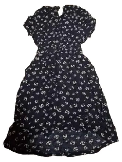 Hailys Kids Sommerkleid Mädchen Gr. 122/128 Blau Anker Maritim Viskose