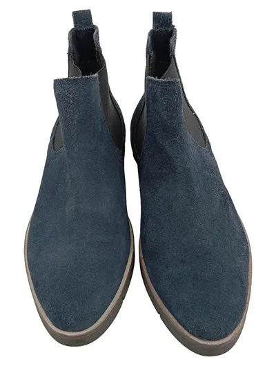 5th Avenue Damen Chelsea Boots Stiefelette Wildleder Blau Gr. 38
