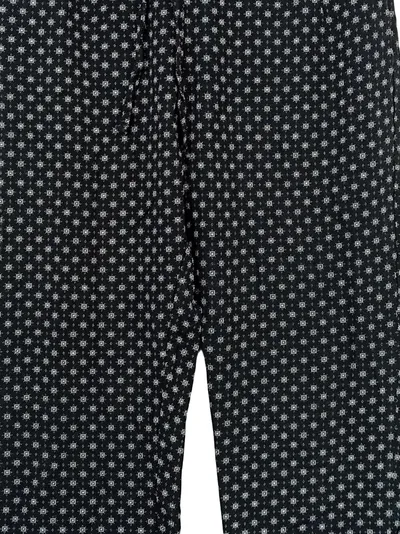 TESSENTIALS Damen Stoffhose Schwarz gepunktet Größe S Viskose Casual Hose