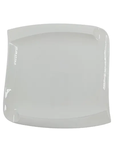 CreaTable Essteller Porzellan Weiß Eckig Modern 25cm spülmaschinenfest