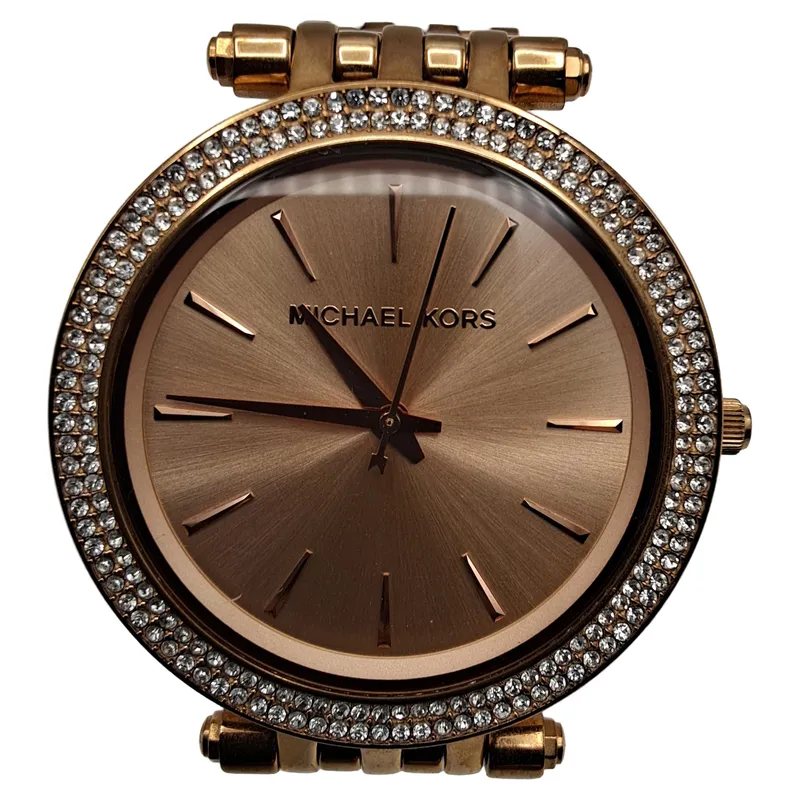 Michael Kors Damenuhr Armbanduhr MK-3192 Gold Edelstahl Strass 1