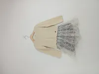 Coccodrillo Strickkleid Festliches Kleid Beige Tüllrock Gr. 104, 110 2